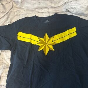 Disney Captain Marvel Logo Tee Navy Large